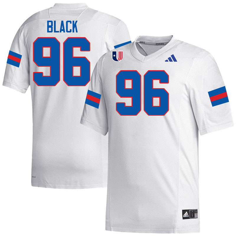 West Georgia Wolves #96 Leslie Black College Football Jerseys,Uniforms-White